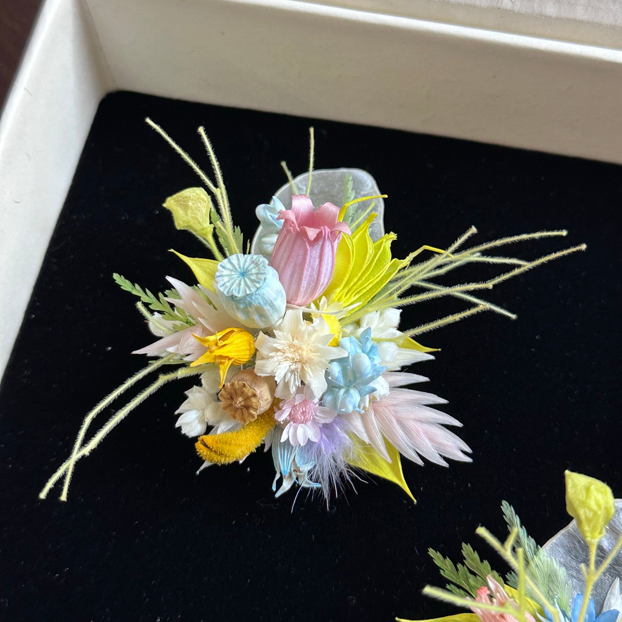 Handmade Preserved Flower Rings-Pastelle