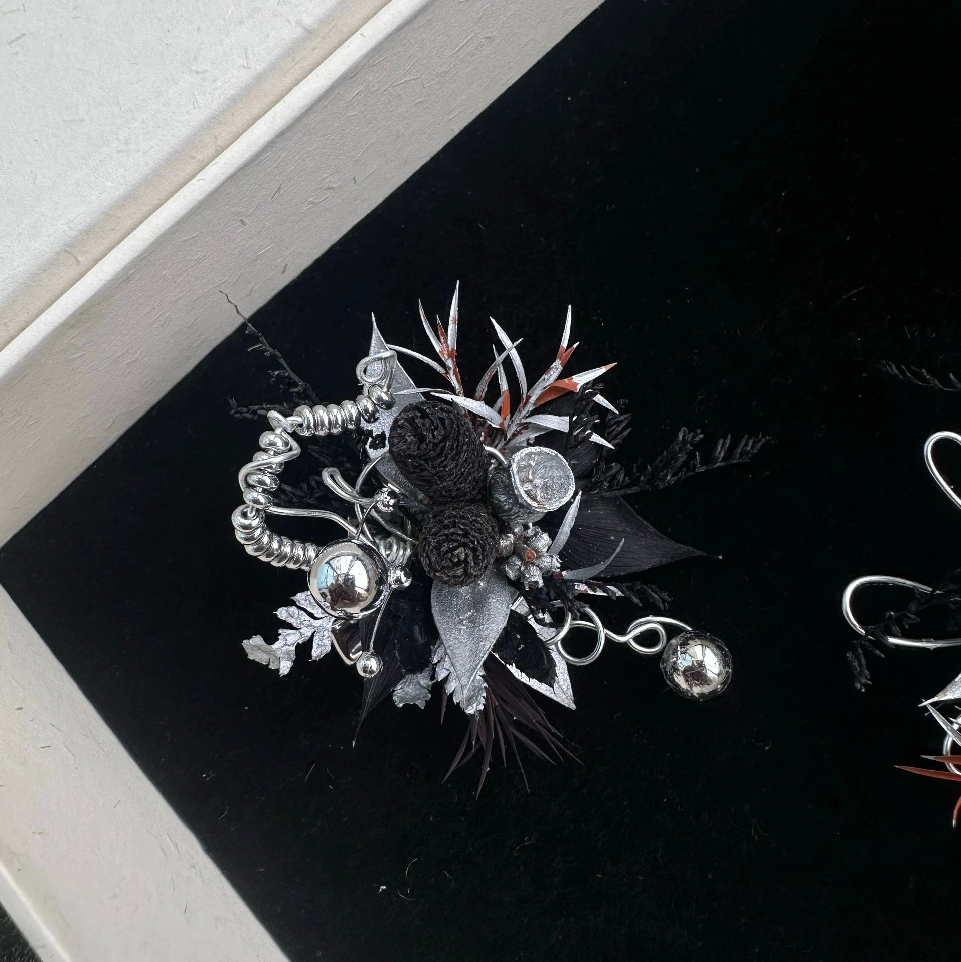 Handmade Preserved Flower Rings-Midnight