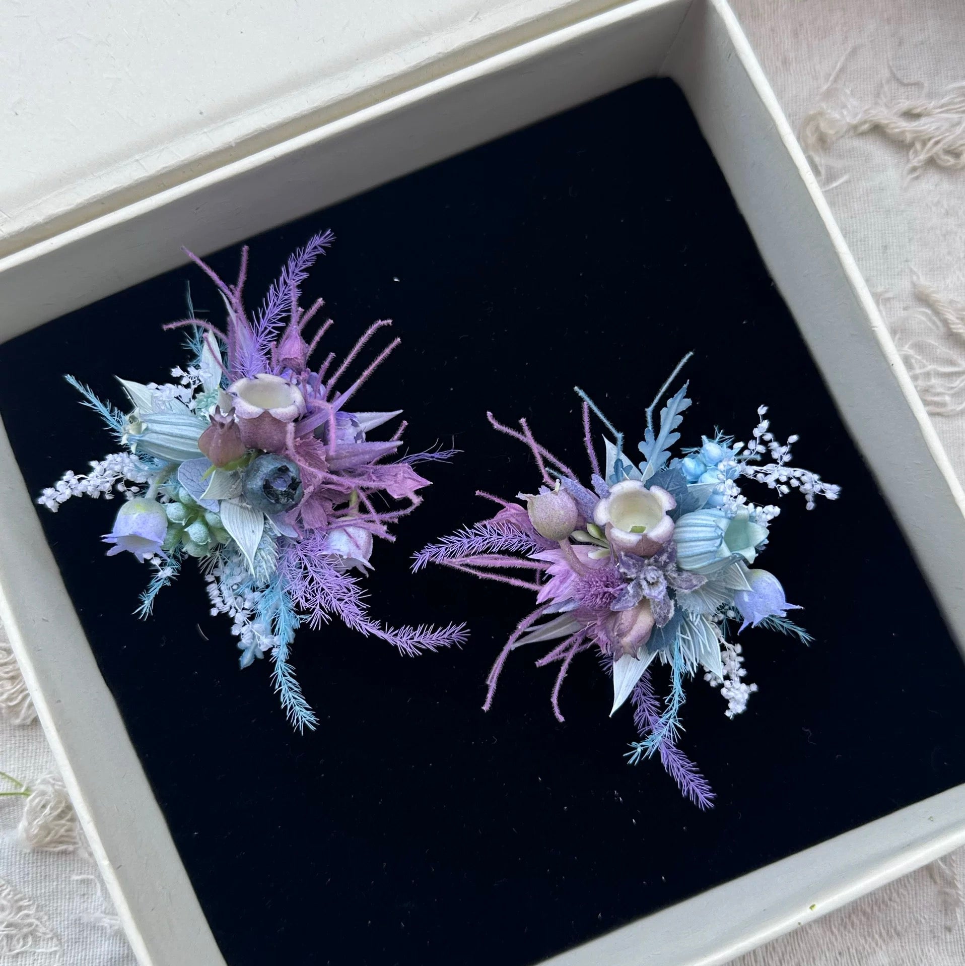 Handmade Preserved Flower Rings-Violet Hour