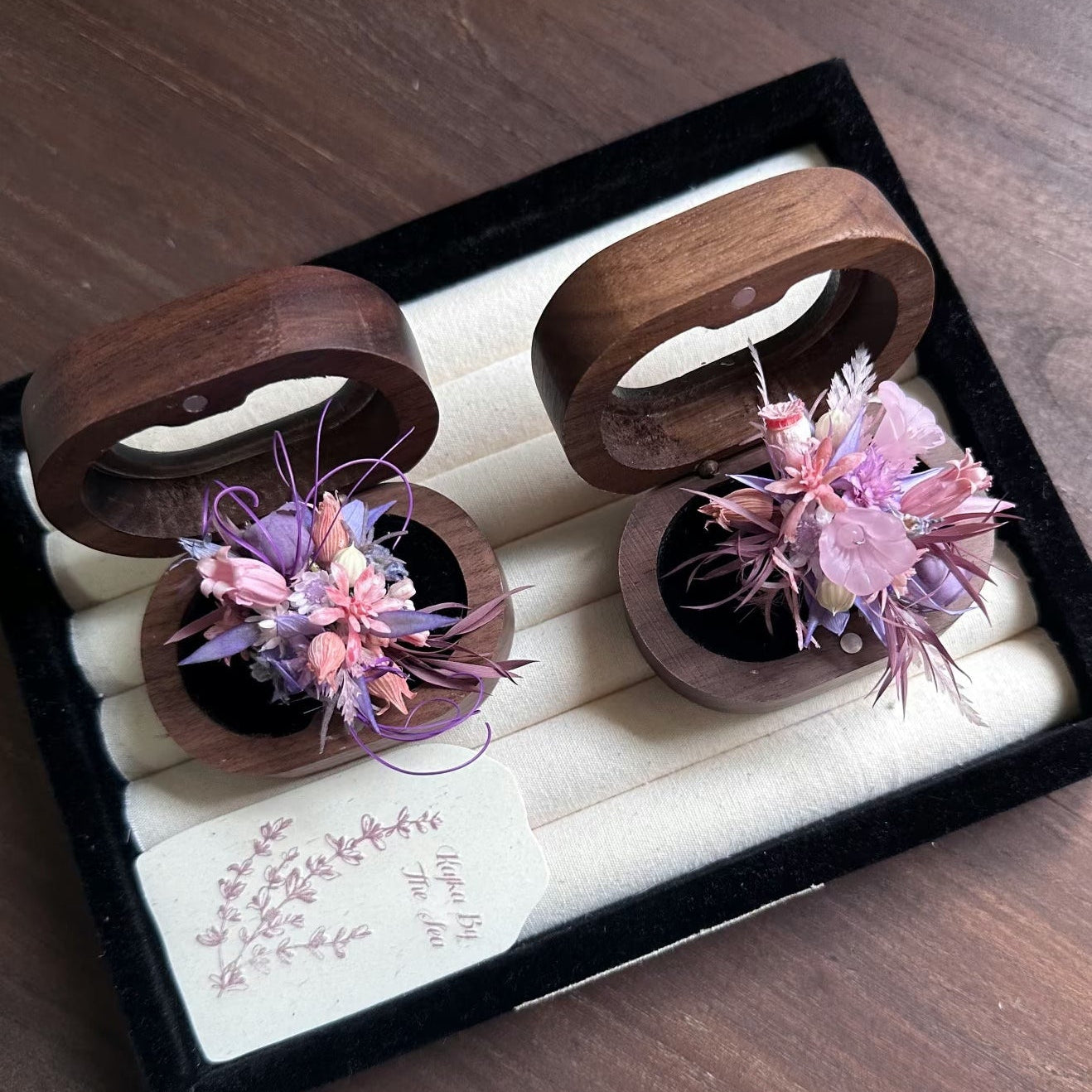 Handmade Preserved Flower Rings-Lilac Whisper