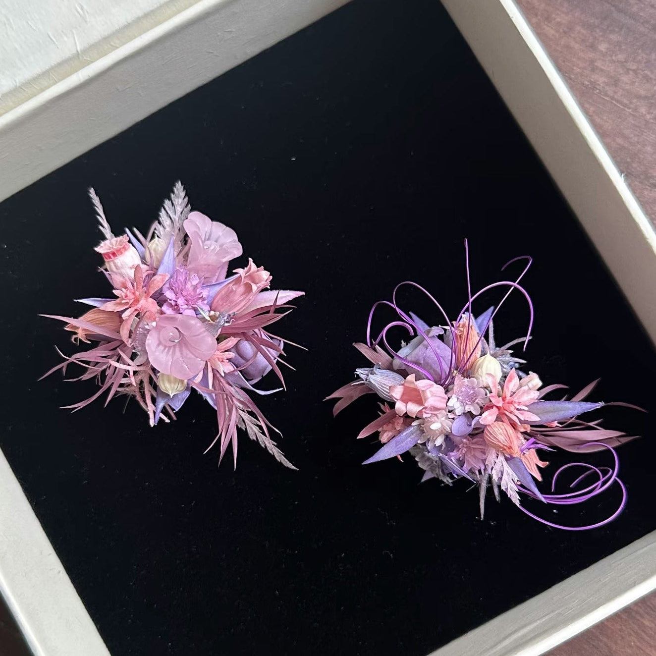 Handmade Preserved Flower Rings-Lilac Whisper