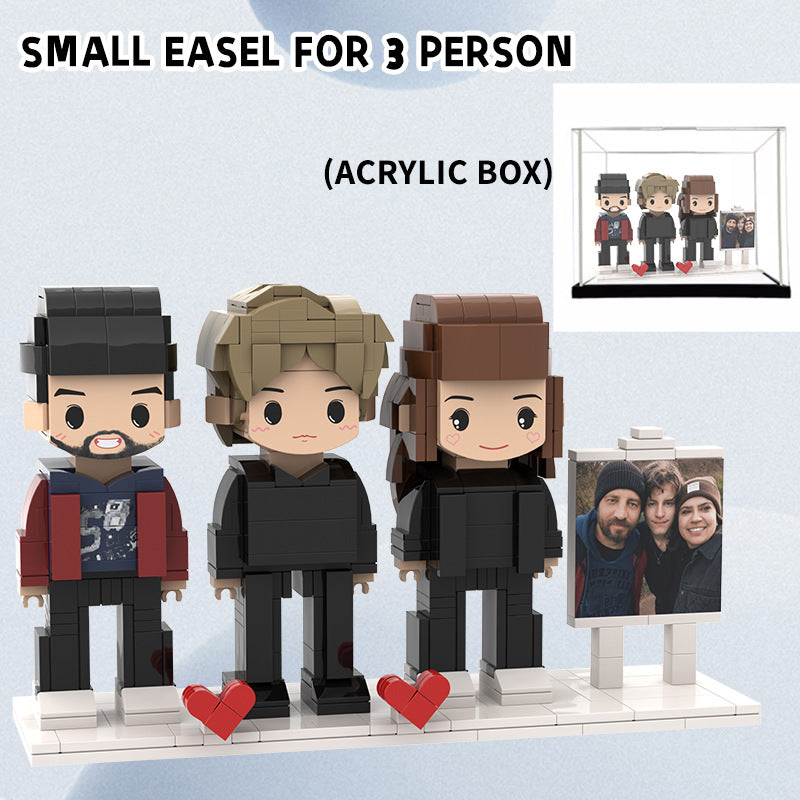 Custom Photo Brick Minifigure (Includes Acrylic Display Case)