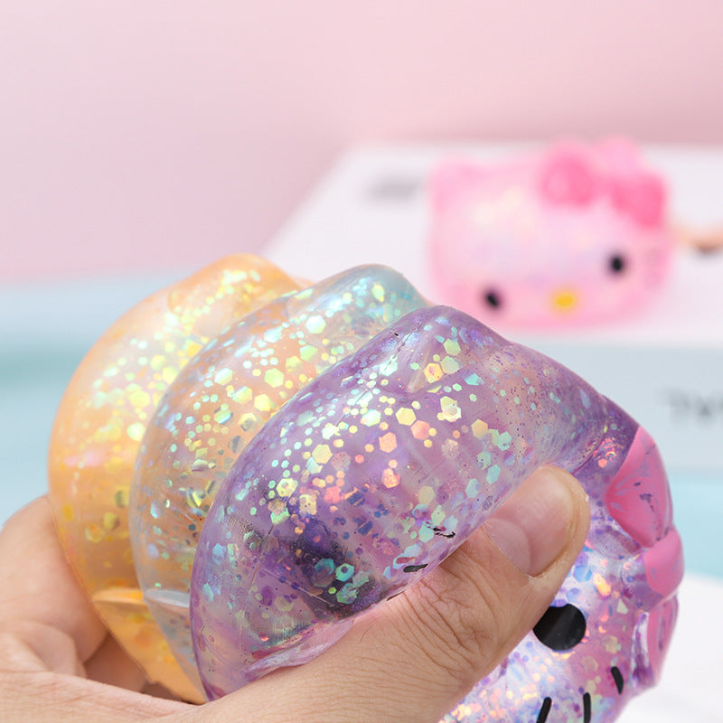 Maltose Glitter cute Kitty squishy Toy-4pack