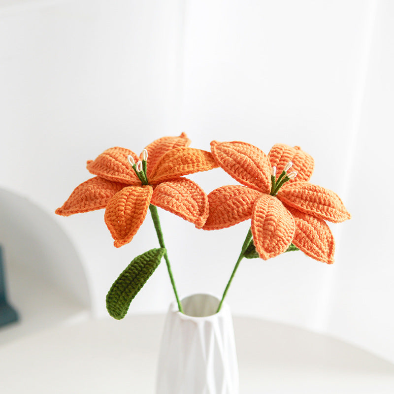 Hand-crocheted Lily flower bouquets