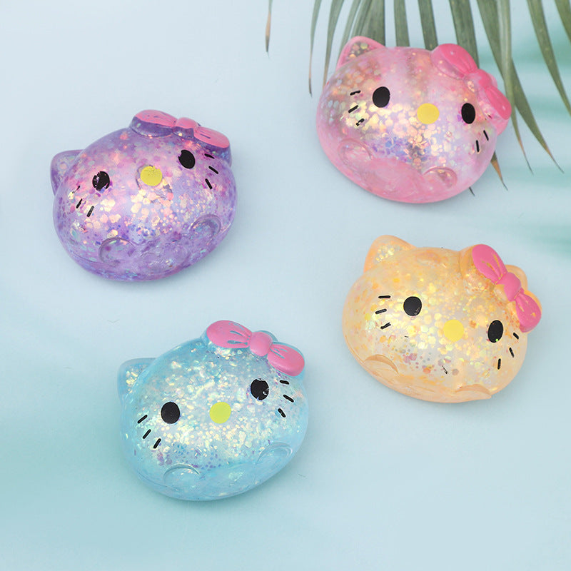 Maltose Glitter cute Kitty squishy Toy-4pack