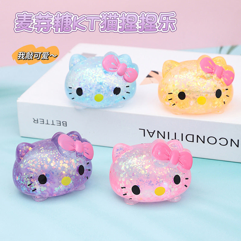 Maltose Glitter cute Kitty squishy Toy-4pack