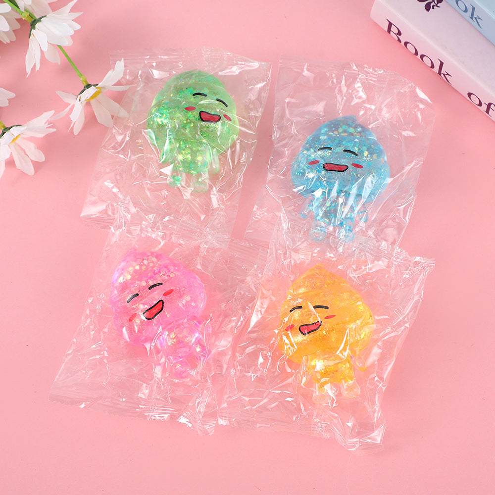 Maltose Glitter smiley Poop squishy Toy-4pack