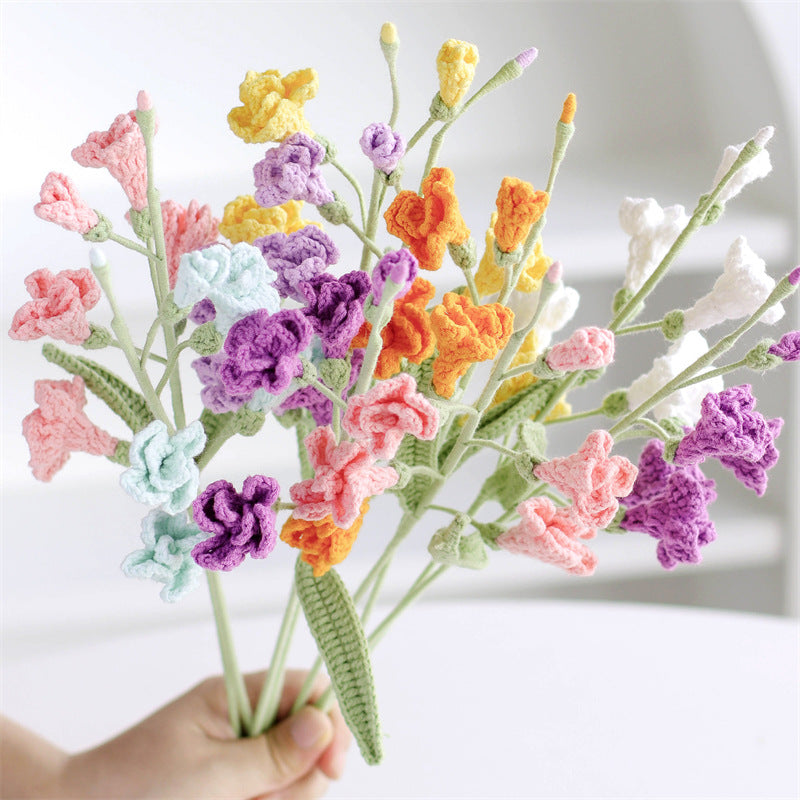 Hand-crocheted Freesia flower bouquets