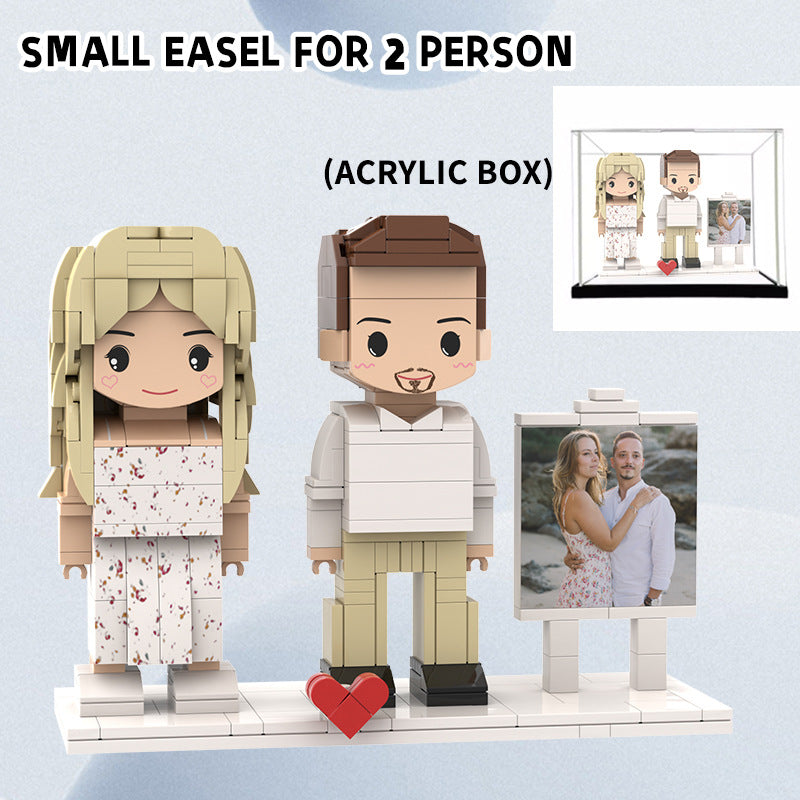 Custom Photo Brick Minifigure (Includes Acrylic Display Case)