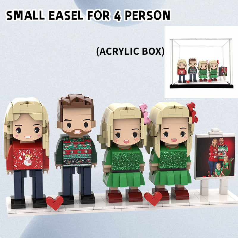 Custom Photo Brick Minifigure (Includes Acrylic Display Case)