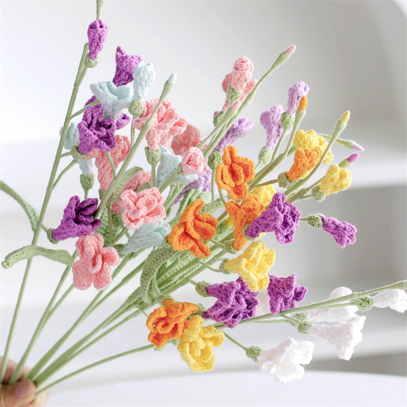 Hand-crocheted Freesia flower bouquets
