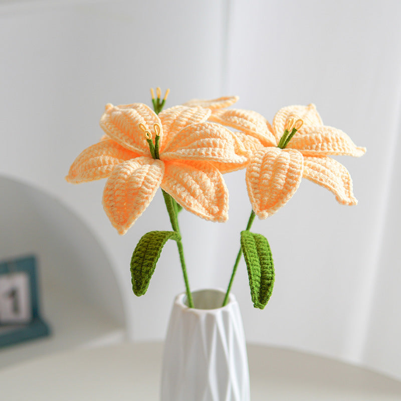 Hand-crocheted Lily flower bouquets