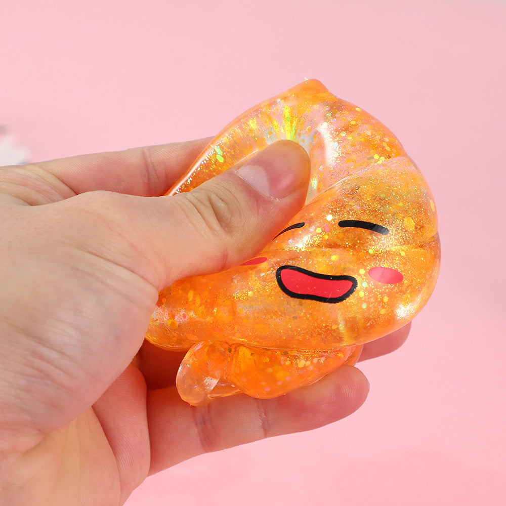 Maltose Glitter smiley Poop squishy Toy-4pack