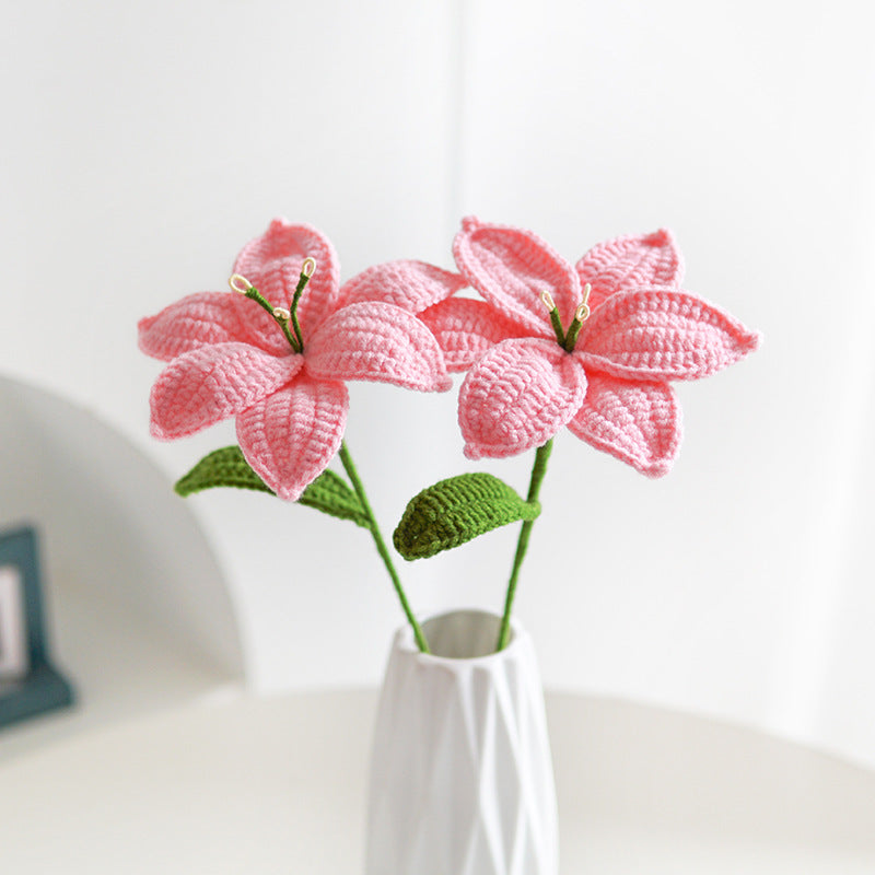 Hand-crocheted Lily flower bouquets